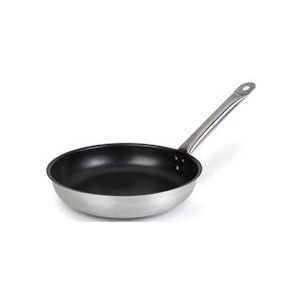 Lacor 51641 - Chef roestvrijstalen koekenpan met antiaanbaklaag. 40 cm. Ultrasnel koken. Compatibel met alle soorten keukens - 51641