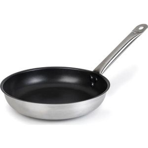 Lacor 51641 - Chef roestvrijstalen koekenpan met antiaanbaklaag. 40 cm. Ultrasnel koken. Compatibel met alle soorten keukens - 51641