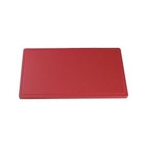 Snijblad rood polyethyleen met geul ( vlees ) 50x30x4(h)cm - EMG-882282