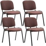 CLP Set van 4 bezoekersstoelen Ken bruin - 313002