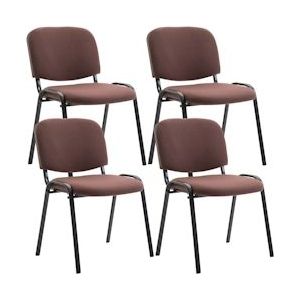 CLP Set van 4 bezoekersstoelen Ken bruin - 313002