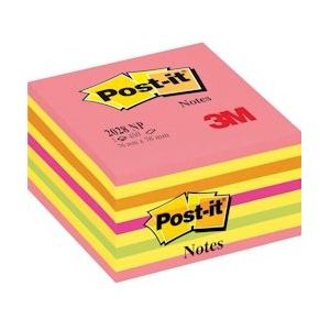 Post-it Notes kubus, 450 vel, ft 76 x 76 mm, roze-geel tinten - 2028NP