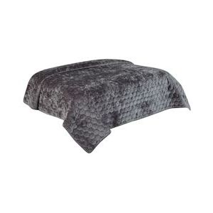 Unique Living Peggy - Bedsprei - Lits-jumeaux - 240x280 cm - Dark grey