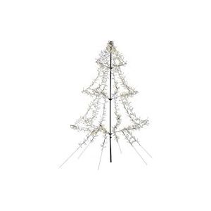 LED-kerstboomverlichting, metaal, 200 cm, 1200 fonkelende LED's, timer van 8 uur, warm wit - meerkleurig Metaal 286458