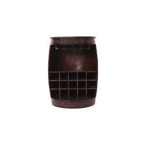 SIT Möbel barkast | voor 15 flessen | gerecycled oud hout bruin | B 67 x D 67 x H 90 cm | 05136-30 | Serie ALMIRAH - bruin Hout 05136-30