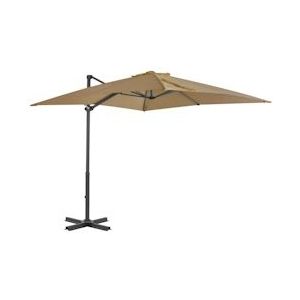 VidaXL Zweefparasol Aluminium Paal 250x250 cm Taupe