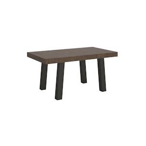 Itamoby Brug uitschuifbare tafel 90x160/420 cm met antraciet notenhouten structuur - VE160TABRG420-NC-AN