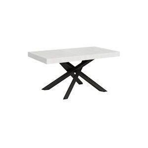 Itamoby Uitschuifbare tafel 90x160/420 cm Volantis Antraciet Witte Asstructuur - VE160TAVLT420-BF-AN