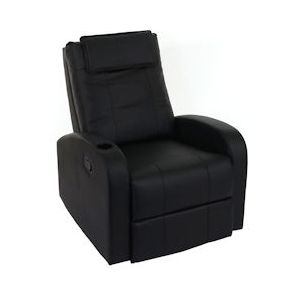 Mendler TV fauteuil Durham, TV fauteuil relax, kunstleer ~ zwart - zwart Synthetisch materiaal 41857+41858