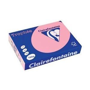 Clairefontaine Trophée Pastel, gekleurd papier, A4, 160 g, 250 vel, roze - 732124