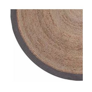 LABEL51 - Jute vloerkleed rond 180 cm naturel/grijs - grijs 432822