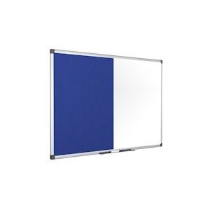 Bi-Office Maya Combinatie Blauw Vilt / Whiteboard Met Aluminium Omlijsting, 150x120 cm - blauw Weefsel XA1222170