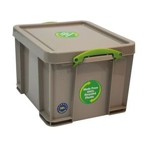 Really Useful Box opbergdoos 35 liter, gerecycleerd, grijs, Pak van 6 - 35RDG
