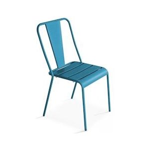 Oviala Business Pacifisch blauwe metalen stoel - blauw Staal 106494