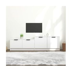 VidaXL TV-meubel 158,5x36x45 cm - Bewerkt Hout Wit