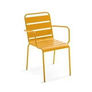 Oviala Business Gele metalen fauteuil - geel Staal 105756