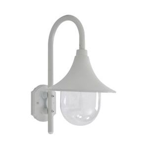 vidaXL Tuin wandlamp E27 42 cm aluminium wit