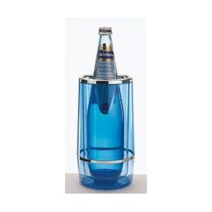 APS flessenkoeler buiten Ø 12 cm, H: 23 cm - blauw Kunststof 36034