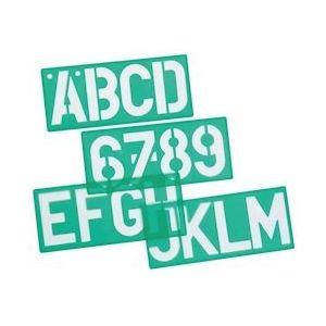 Linex lettersjabloon van 100 mm, set van 4 stuks - 5701221851024