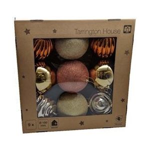 Tarrington House kerstballen Magic Moments, kunststof, Ø 15 cm, glanzend, mat en glinsterend, 9-delig - Kunststof 263954