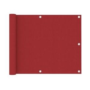 vidaXL Balkonscherm 75x500 cm oxford stof rood - rood 135034