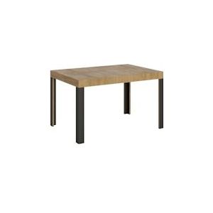 Itamoby Uitschuifbare tafel 90x140/244 cm Natural Oak Line Antraciet Structuur - 8058994303753