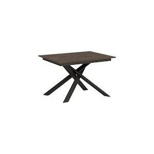 Itamoby Uitschuifbare tafel 90x120/180 cm Ganty Walnoot met rand in dezelfde kleur als Antraciet structuur - VE120TBCGANTY-NC-AN