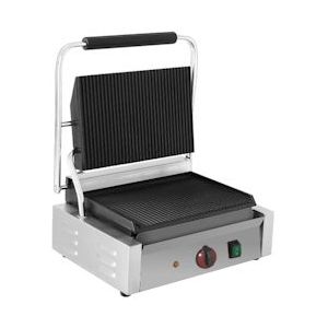 Elektrische grillplaat 1 plaat 360x240 en 1 grill - 430x365x210 mm - 2200 W 230/1V - 4402186P Eurast - Roestvrij staal 4402186P