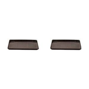 Maastricht Porselein Bord Tahiti 23 x 17 cm Zwart Porselein 2 stuks - zwart Porselein 8717522178859