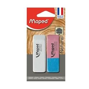 Maped gum Dessin & gum Duo-Gom, op blister - blauw Papier 3154140107161