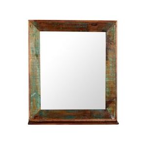 SIT Möbel Wandspiegel | met legplank | antiek hout gelakt | kleurrijk | B 68 x D 8 x H 79 cm | 09106-98 | Serie RIVERBOAT - meerkleurig Multi-materiaal 09106-98