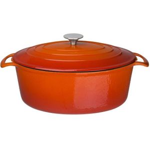 Vogue GH312 Ovale Braadpan - 6 Liter - Oranje - Horeca & Professioneel