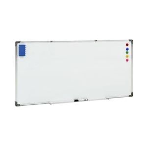 vidaXL Whiteboard magnetisch 110x60 cm staal wit - 150737