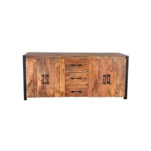 OPIUM OUTLET meubel commode dressoir SB-4D bruin mangohout massief hout - bruin Massief hout SB-4D