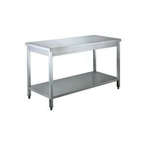 Roestvrijstalen tafel met onderblad 1600 x 700mm - Materieel Horeca GDATS-167 - GDATS-167