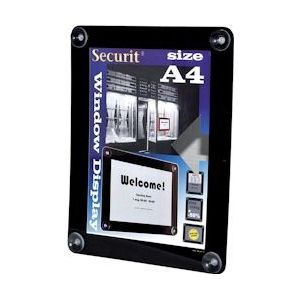 Securit vitrine posterframe A4, zwart - zwart PFW-A4-BL