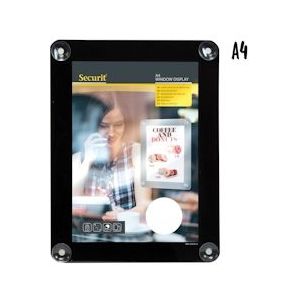 Securit® Dubbelzijdige A4-Raam Poster Frame In Zwart |0,4 kg - zwart PFW-A4-BL