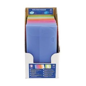 Viquel enveloppen voor beschermende mondmaskers, ft 20 x 10,5 x 0,8 cm, display met 15 stuks - blauw Papier 13135250983705