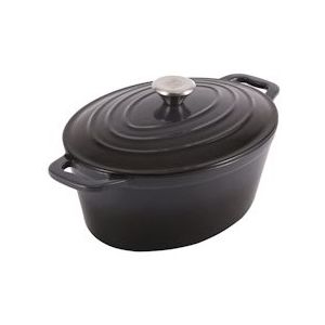 CS KOCHSYSTEME, XANTEN braadpan 35,5x22x16,8cm zwart, geëmailleerd gietijzer, ovenbestendig, geschikt voor inductie - Gietijzer 061920