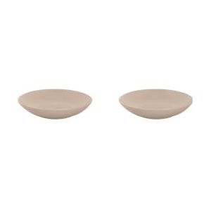 Mammoet Bord diep Spirit 21.5 cm Wit Stoare 2 stuks - beige Steengoed 8717522188605