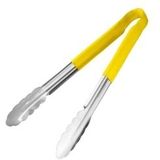 Hygiplas Serveertang / Vleestang - Geel kleurcode - RVS - 30cm - Gladde vorm tegen bacteriën - horeca bbq tang