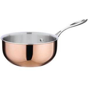 Vogue Sauteuse inductie koper 1,8L | 20(Ø)x9(h)cm - Metaal 794