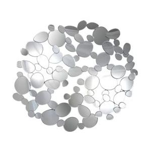 SalesFever wandspiegel ovaal | verschillende maten elementen | MDF en spiegelglas| B 92 x D 2,4 x H 109 cm | gespiegeld - meerkleurig Glas 391815
