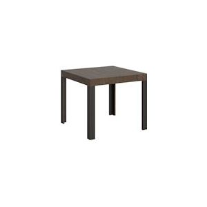 Itamoby Uitschuifbare tafel 90x90/246 cm Walnootlijn Antraciet structuur - VETALIN900ALL-NC-AN