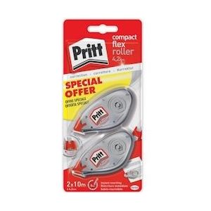 Pritt correctieroller Compact Flex 4,2 mm x 10 m, blister met 2 stuks - 3178041321204