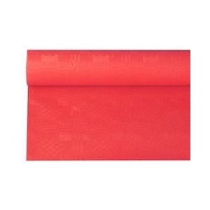 PAPSTAR, Tafelkleed papier met damastprint 6 m x 1,2 m rood - rood Papier 4002911992142