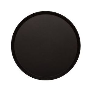 Cambro Treadlite rond antislip glasvezel dienblad zwart 40,5cm - Glas DB004