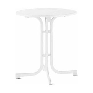 SIEGER Boulevard klaptafel, Ø 70 cm, wit 207W - wit N05011