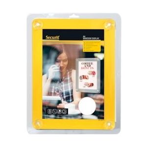 Securit® Dubbelzijdige A4 Raam Poster Frame In Geel |0,4 kg - geel Kunststof PFW-A4-YE