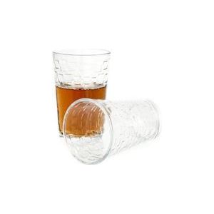 Almina Set van 6 theeglazen, drinkglazen, sapglazen, waterglazen set van transparant glas - Glas AL-4401